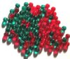 100 6mm Transparent Round Czech Glass Christmas Mix